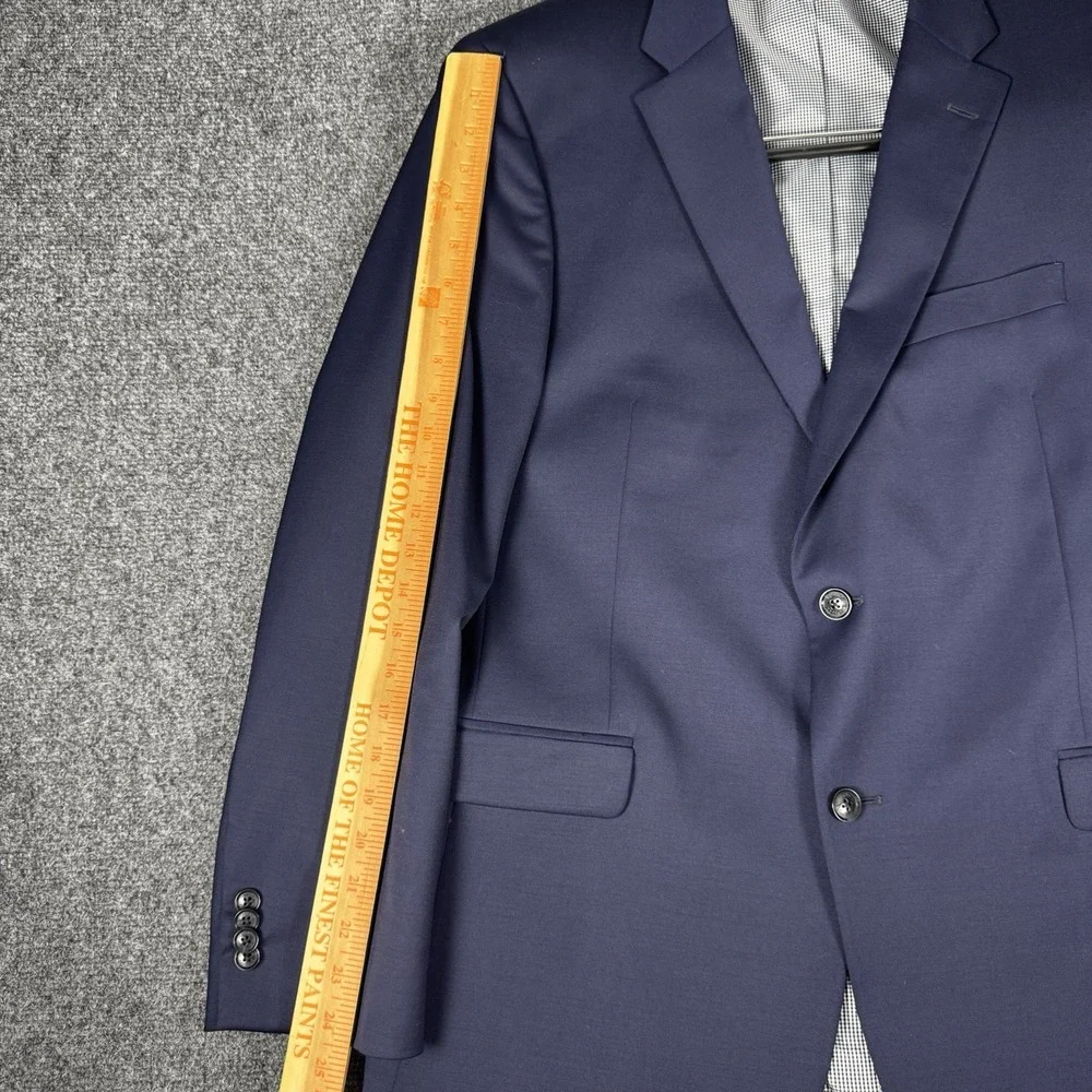 Tommy Hilfiger Men Blue Solid Modern Fit Blazer Suit Jacket Size: 44R